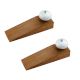2 Pieces White Turquoise Ceramic Crackle Wwoden Door Stopper